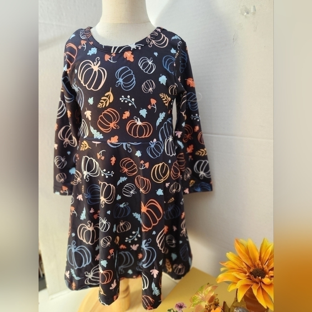 Curtsy & Bows New Halloween Pumpkin Patch Long Sleeve Dress, Various sizes